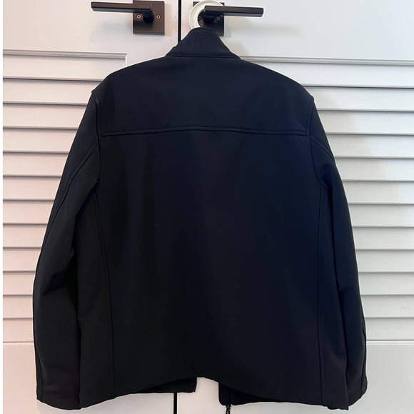 Calvin Klein Soft Shell Jacket Black Men's Medium Long Sleeve Water Resistant - Picture 5 of 5